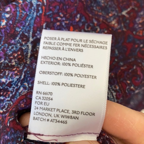 Urban Outfitters Purple Paisley Crop Top - Picture 6 of 6